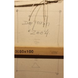 Tableau \"Sans titre\" signé DARYOUSH 2004