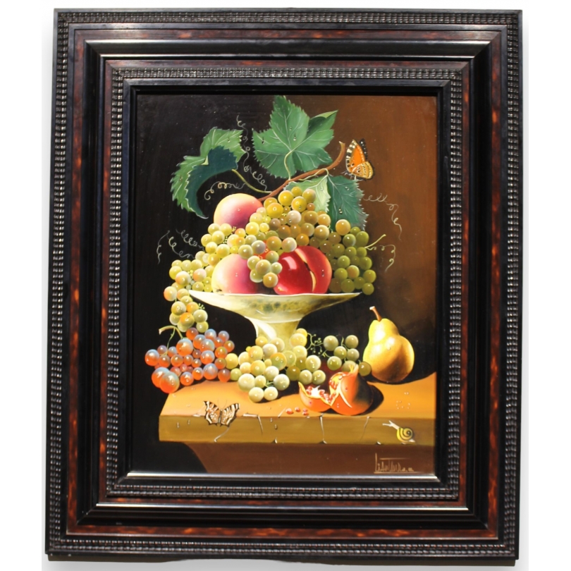 Tableau "Nature morte" signé LIAUTAUD. a. 02