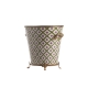 Cache-pot ovale en porcelaine geometrique