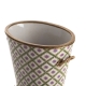 Cache-pot ovale en porcelaine geometrique