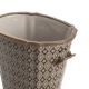 Cache-pot ovale en porcelaine cachemire