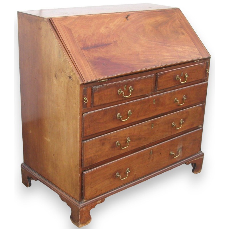  Bureau-commode anglais avec 5 tiroirs, 1 abattant. sur  Moinat SA  - Antiquités décoration