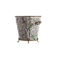 Cache-pot ovale en porcelaine fleurs