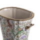 Cache-pot ovale en porcelaine fleurs