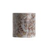 Cache-pot rond en porcelaine paon