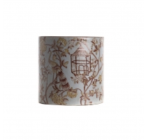 Cache-pot rond en porcelaine paon