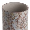 Cache-pot rond en porcelaine paon