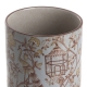 Cache-pot rond en porcelaine paon