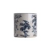 Round porcelain plant pot with a bird design