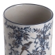 Cache-pot rond en porcelaine oiseau