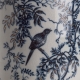 Cache-pot rond en porcelaine oiseau