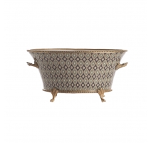 Coupe ovale en porcelaine cachemire