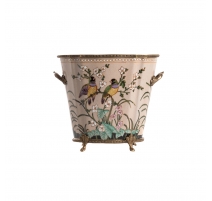 Cache-pot ovale en porcelaine Diamante de Gould