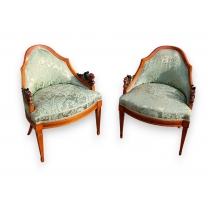 Paire de fauteuils Gondole "Dragons"