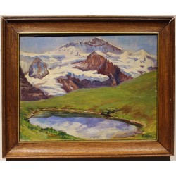 Tableau \"Jungfrau\" signé P. WYSS