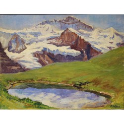 Tableau \"Jungfrau\" signé P. WYSS