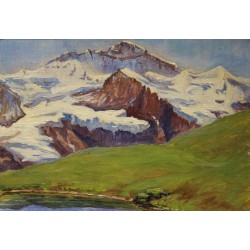 Tableau \"Jungfrau\" signé P. WYSS