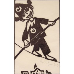 Encre de chine "Equilibriste" monogrammée