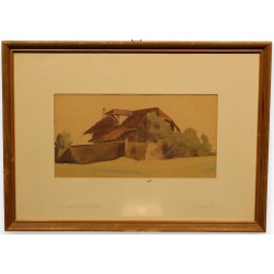 Aquarelle "Pulverhaus auf der Enge" signée ADRIAN