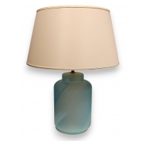 Lampe en verre bleu par Tommaso BARBI