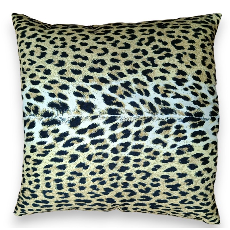Leopard-print cushion