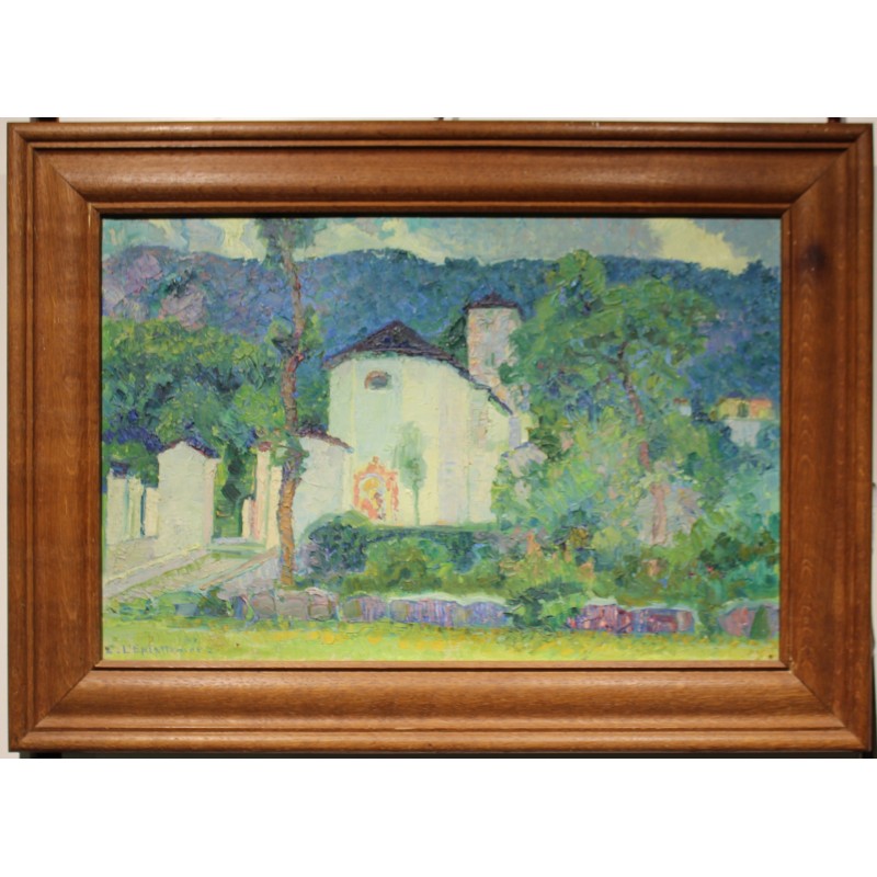 Tableau \"Paroisse\" signé L\'ÉPLATTENIER