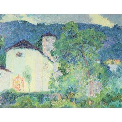 Tableau \"Paroisse\" signé L\'ÉPLATTENIER