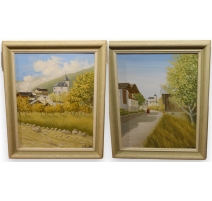 Paire de tableaux "Grône"