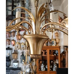 Lustre en laiton à 6 lumières
