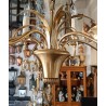 Lustre en laiton à 6 lumières
