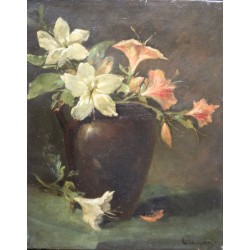 Tableau \"Bouquet\" signé CAUCHOIS