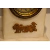 Small white marble table clock