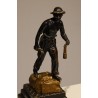 Bronze sculpture entitled ‘Mineur’, signed CARLIER