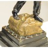Bronze sculpture entitled ‘Mineur’, signed CARLIER