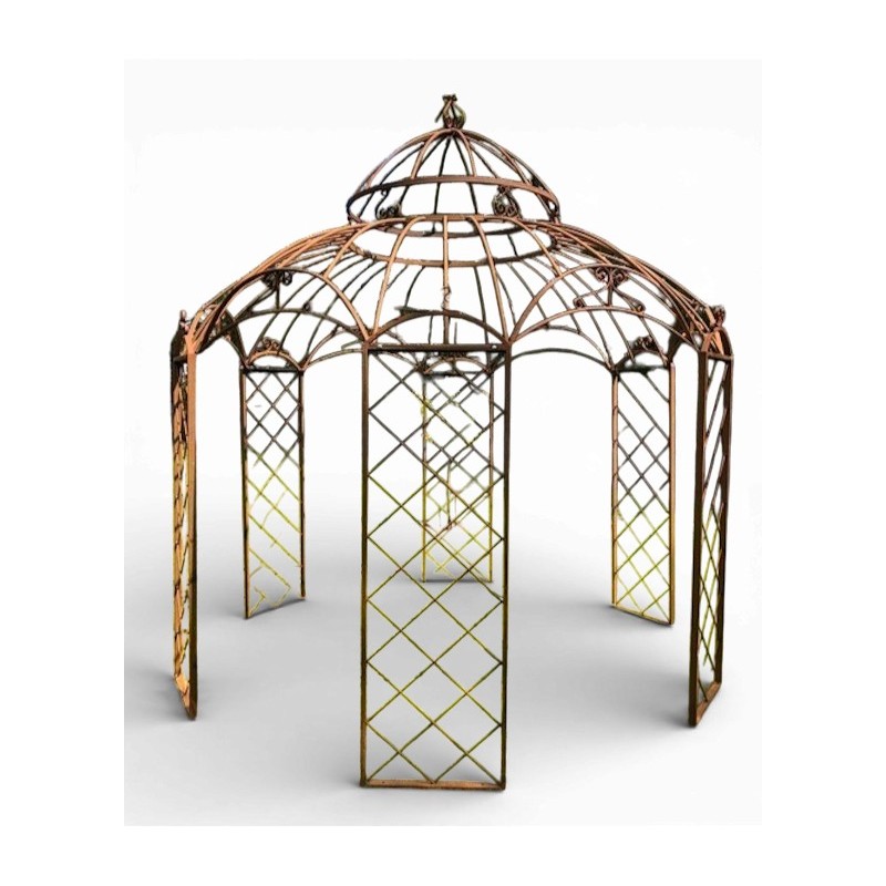 Gazebo en fer forgé rouille