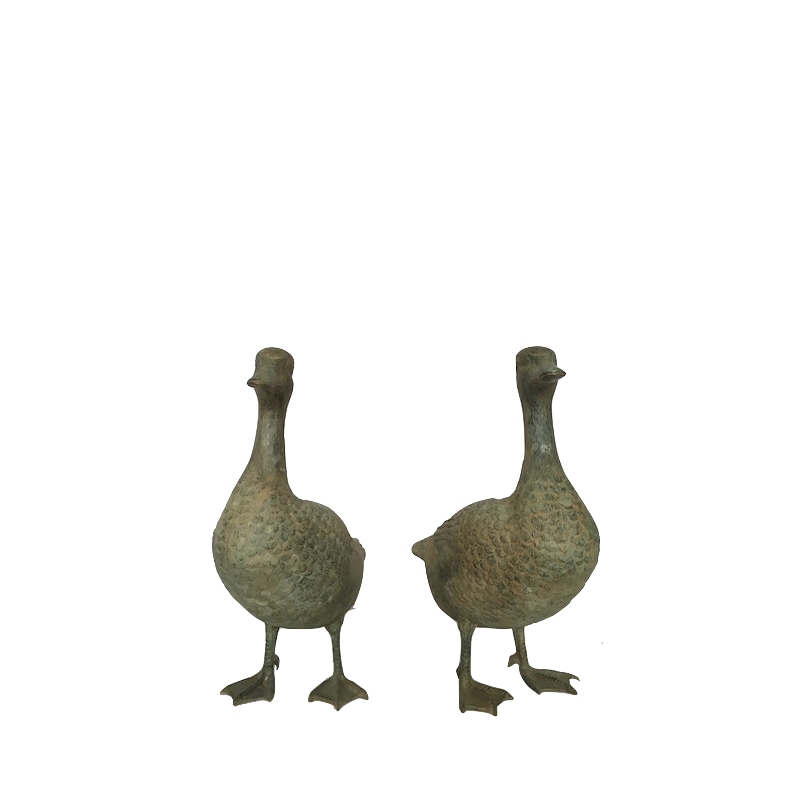Paire de canards en bronze