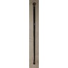 Walking stick with a round, gold-coloured knob set with an aquamarine