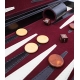 Malle de backgammon en cuir noir