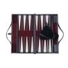 Malle de backgammon en cuir noir