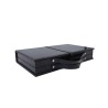 Malle de backgammon en cuir noir