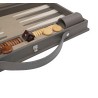 Grey leather backgammon case