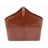 Billy vintage leather magazine rack