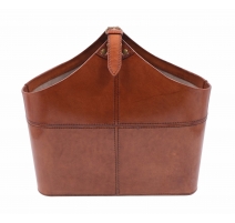 Porte-revues Billy en cuir vintage