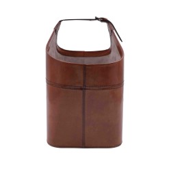 Billy vintage leather magazine rack