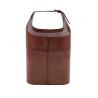 Billy vintage leather magazine rack