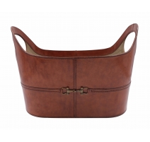 Porte-revues Ansel en cuir vintage