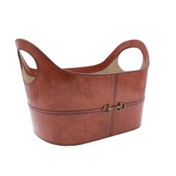 Porte-revues Ansel en cuir vintage