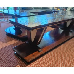 Paire de tables basses forme boomerang