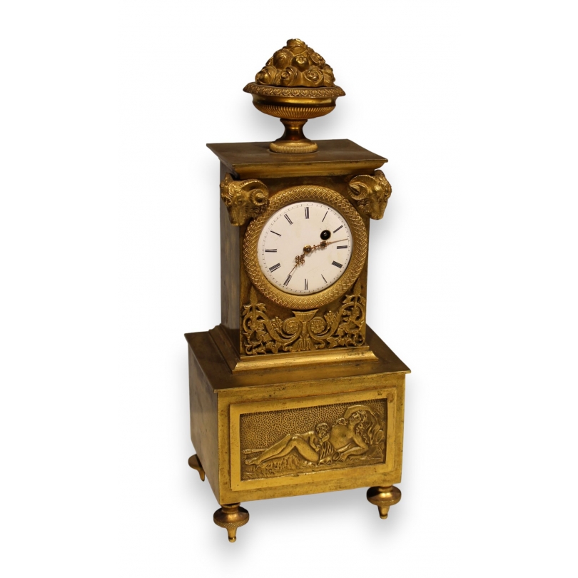 Empire Clock,gilt bronze.