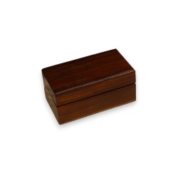 Longue-vue en laiton, boite en bois